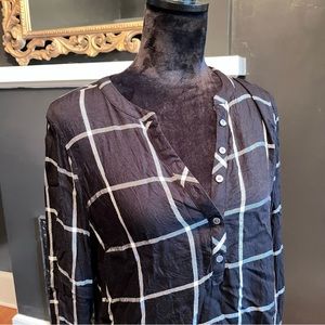 Talbots black and white checkered blouse!
